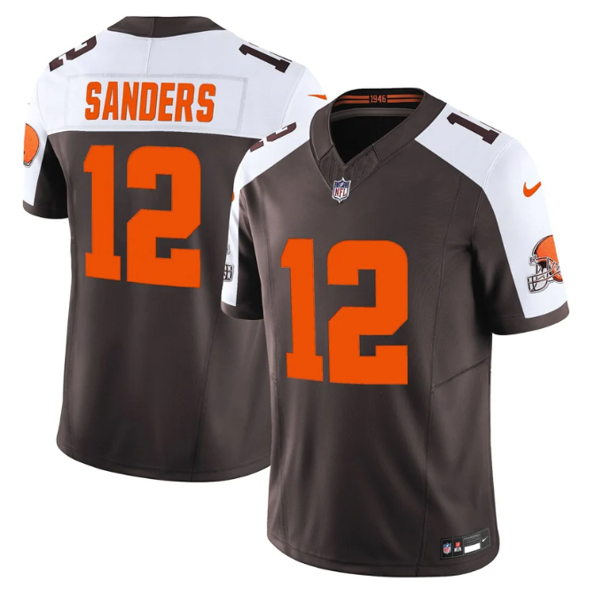 Shedeur Sanders Jersey #12 Alpha Dawg Edition' Vapor Limited Stitched Brown Alter