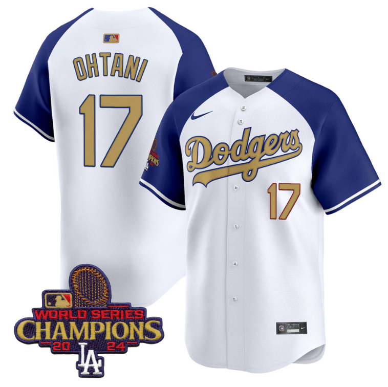 Shohei Ohtani Jersey #17 Dodgers 2025 Gold Vapor Premier Stitched Alternate