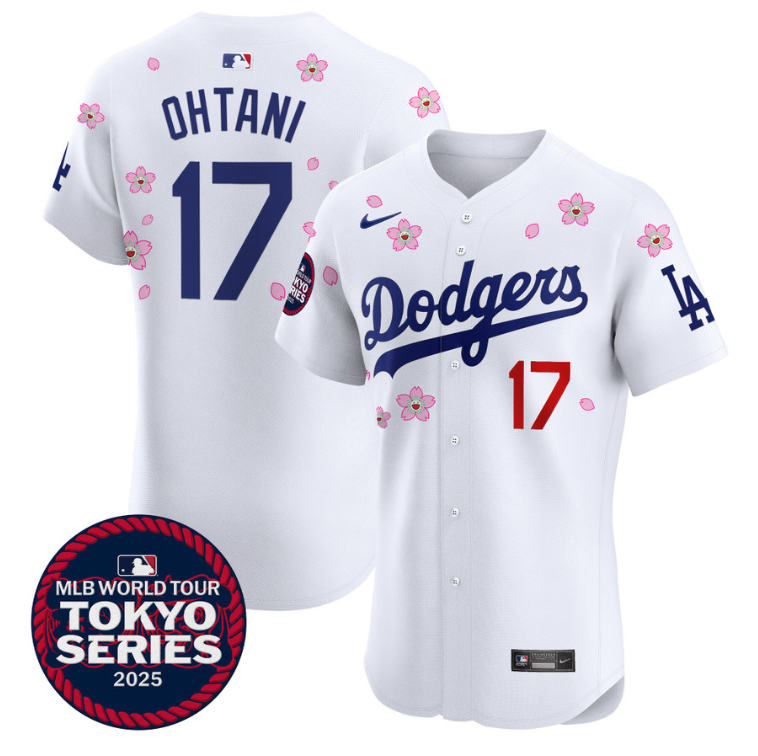 Shohei Ohtani Jersey #17 Dodgers Tokyo Series 2025 Vapor Premier Elite Stitched White