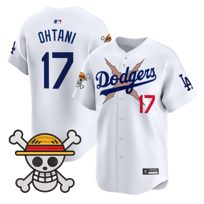 Shohei Ohtani Jersey #17 Los Angeles Dodgers One Piece 2025 Stitched White