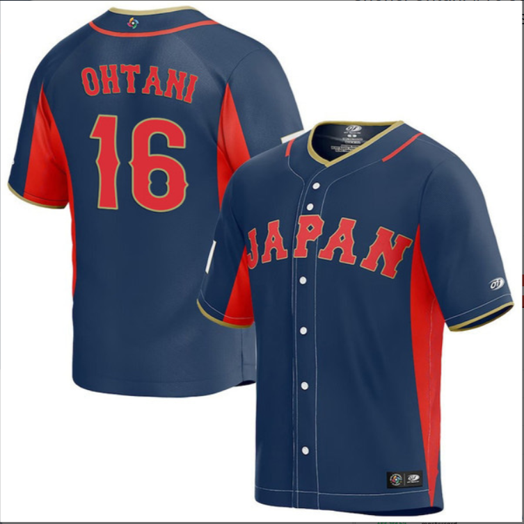 Shohei Ohtani #16 Japan Baseball World Baseball Classic Jersey – Navy