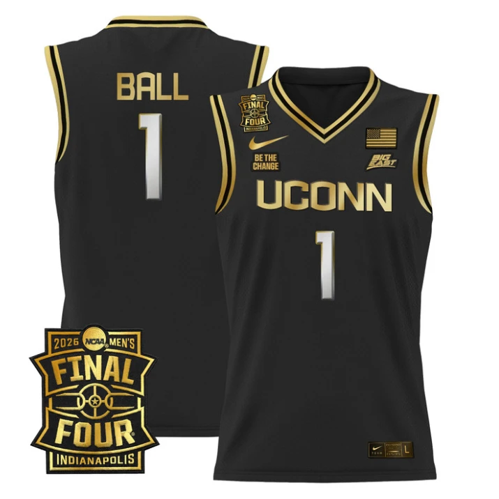 Solo Ball Jersey #1 UConn Huskies 2026 Final Four Patch Stitched