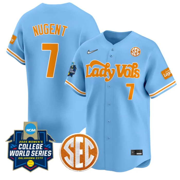 Sophia Nugent Jersey #7 Tennessee Volunteers Softball 2025 World Series Stitched Blue