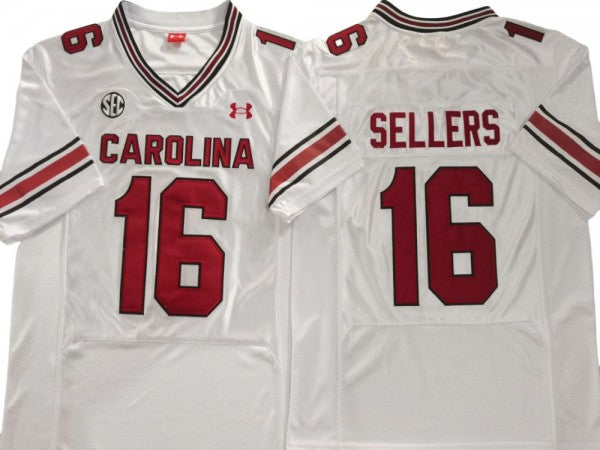 South Carolina Gamecock #16 LaNorris Sellers Jersey College Football White