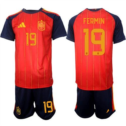 Spain #19 FERMIN Jersey National Team x World Cup 2026 Home Red On Field Soccer