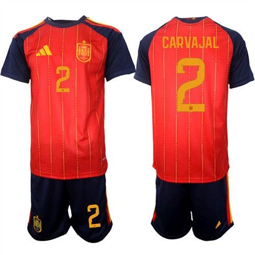 Spain #2 CARVAJAL Jersey National Team x World Cup 2026 Home Red On Field Soccer