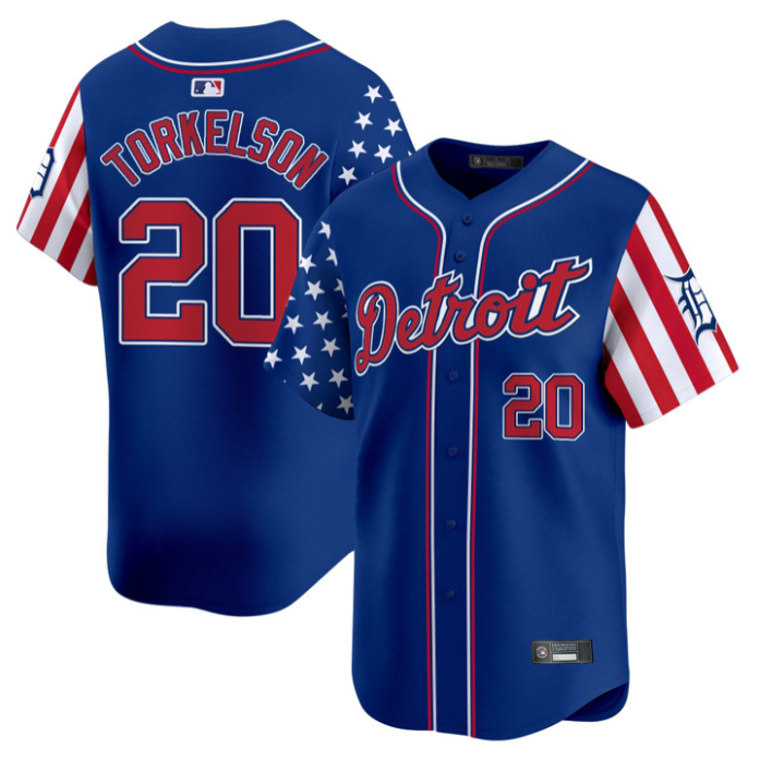 Spencer Torkelson Jersey #20 Detroit Tigers 2025 Memorial Day Vapor Premier Limited Stitched Royal