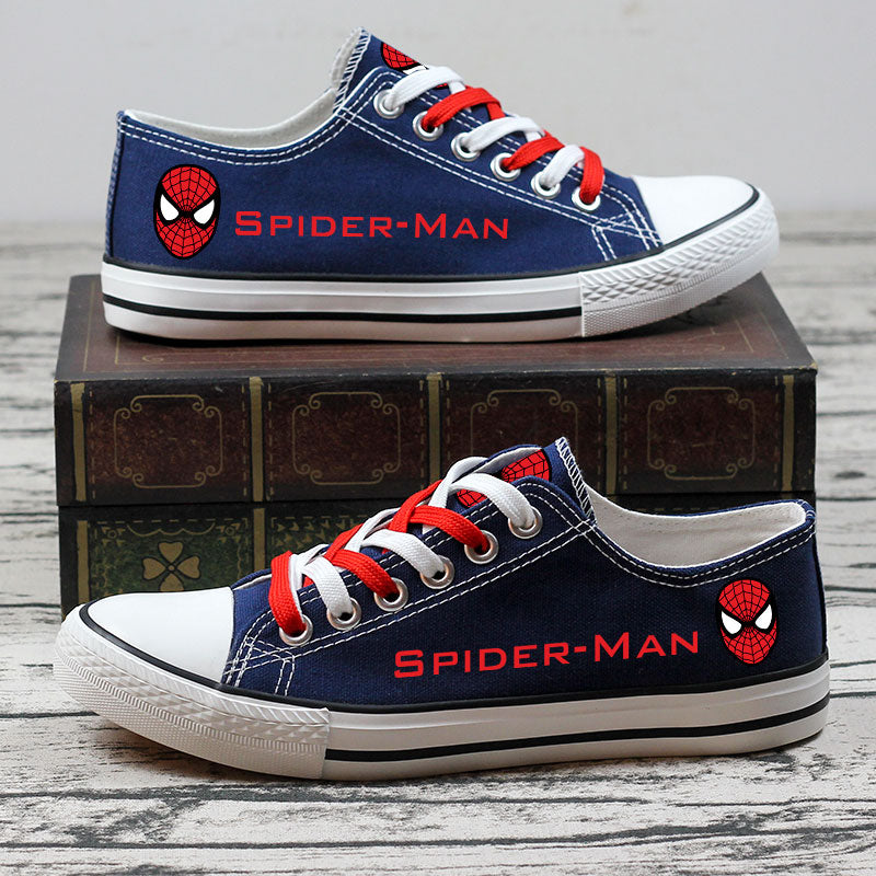 Spider-Man Low Top Canvas Sport Sneakers Shoes For Men Women Fans