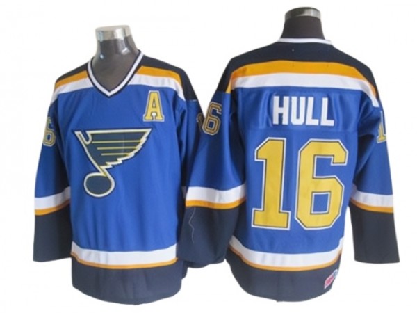 St. Louis Blues #16 Brett Hull 1998 Vintage CCM Jersey - Blue