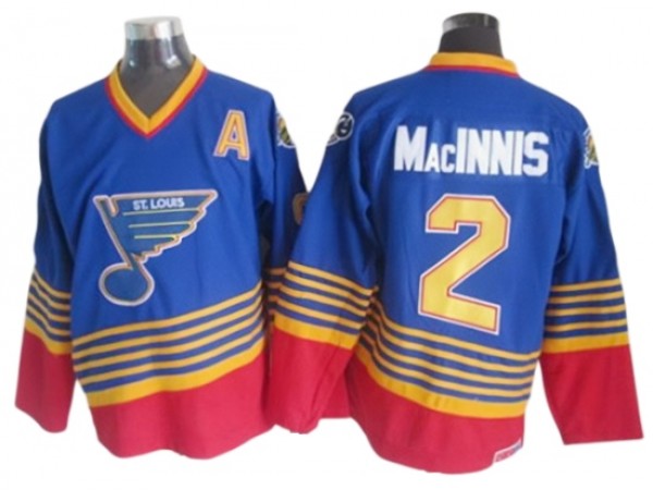 St. Louis Blues #2 Al MacInnis 1995 Vintage CCM Jersey - Blue