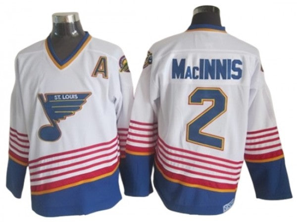 St. Louis Blues #2 Al MacInnis 1995 Vintage CCM Jersey - White