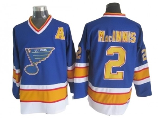 St. Louis Blues #2 Al MacInnis Vintage CCM Jersey - Blue