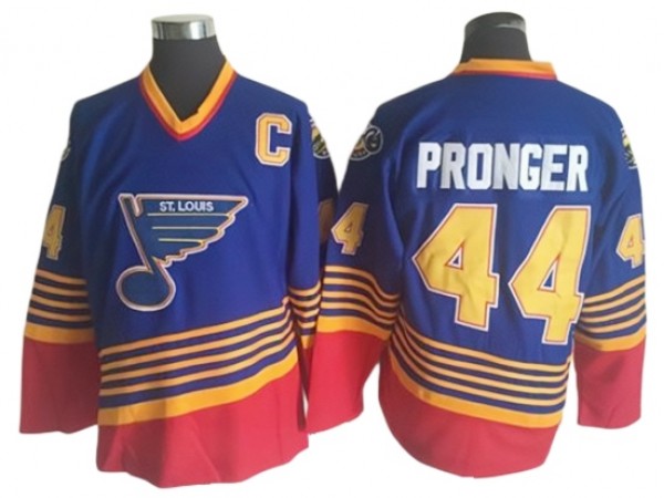 St. Louis Blues #44 Chris Pronger 1995 Vintage CCM Jersey - Blue