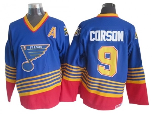 St. Louis Blues #9 Shayne Corson 1995 Vintage CCM Jersey - White