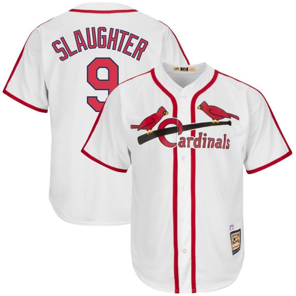 St. Louis Cardinals Enos Slaughter White Throwback Jersey