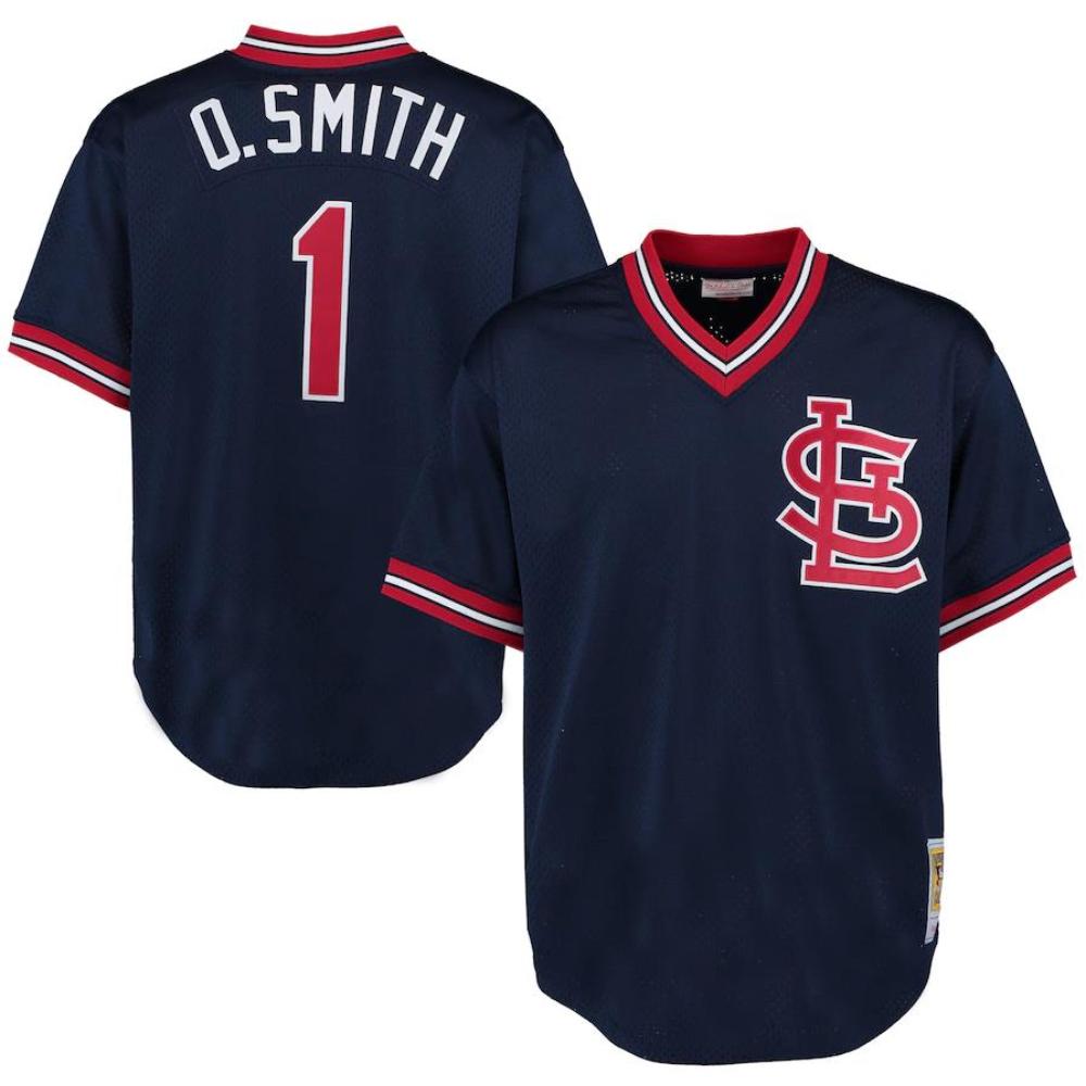 St. Louis Cardinals Ozzie Smith Navy 1994 Throwback Mesh Jersey