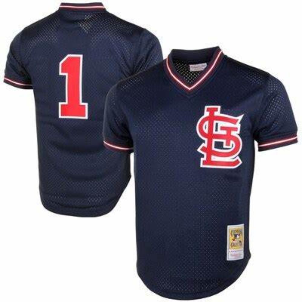 St. Louis Cardinals Ozzie Smith Navy Throwback Mesh Jersey