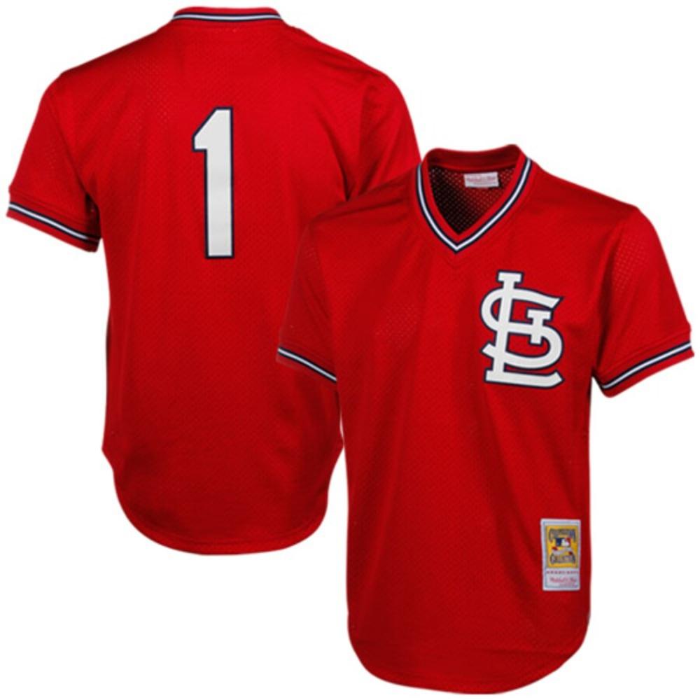 St. Louis Cardinals Ozzie Smith Red 1985 Throwback Mesh Jersey