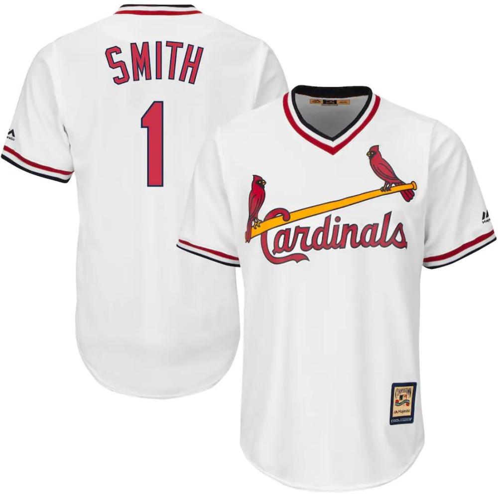 St. Louis Cardinals Ozzie Smith White Throwback Pullover Jersey