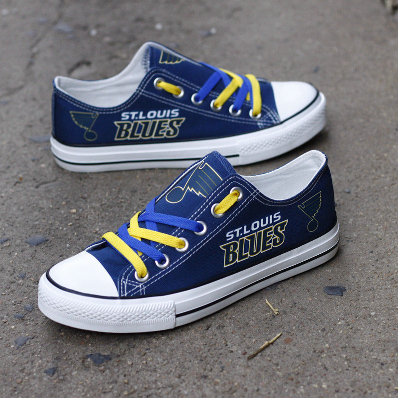 St. Louis Blues Low Top Canvas Sport Sneakers Shoes For Men Women Fans