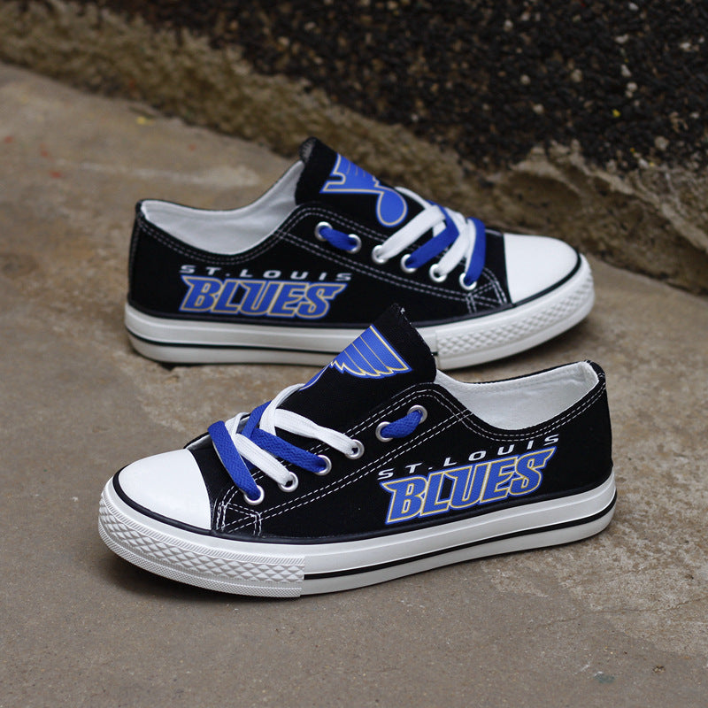 St. Louis Blues Low Top Canvas Sport Sneakers Shoes For Men Women Fans