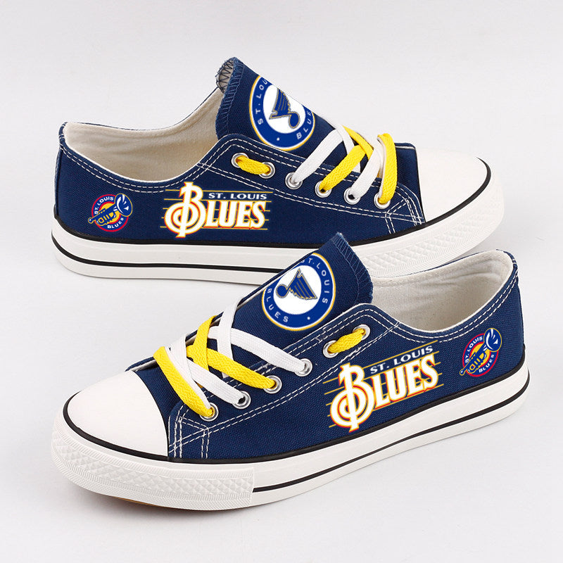 St. Louis Blues Low Top Canvas Sport Sneakers Shoes For Men Women Fans