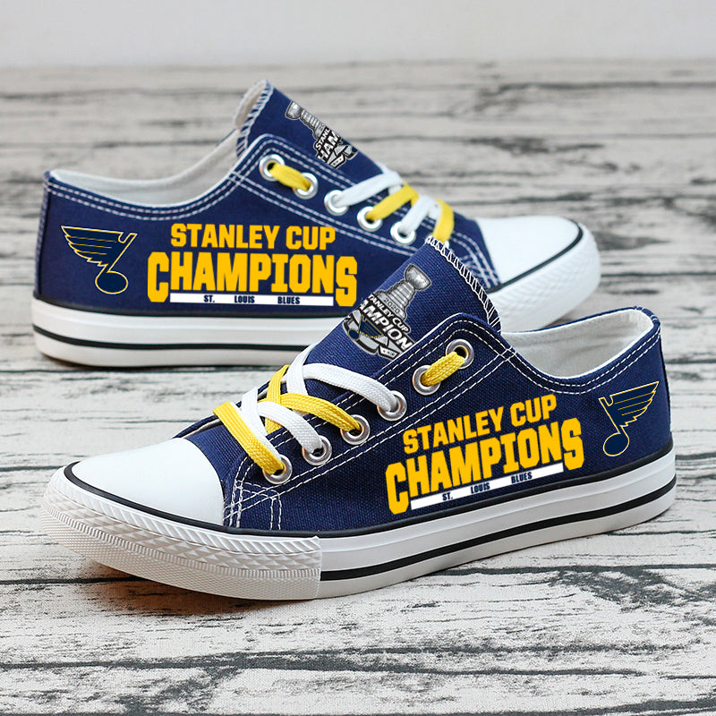 St. Louis Blues Low Top Canvas Sport Sneakers Shoes For Men Women Fans