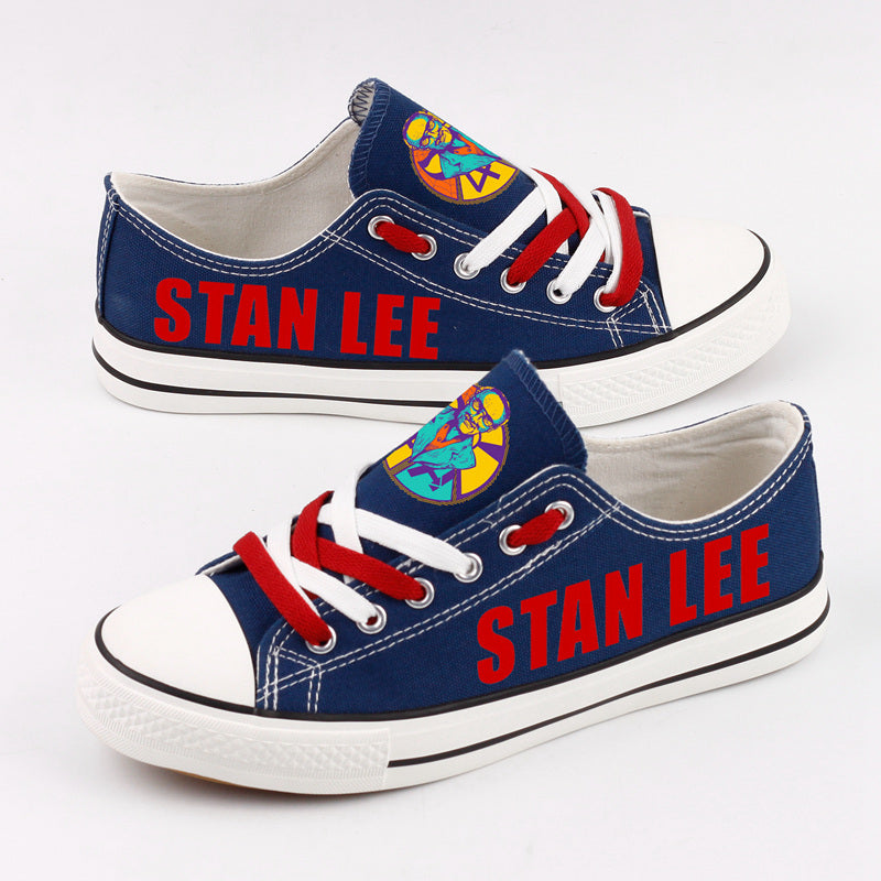 Stan Lee Low Top Canvas Sport Sneakers Shoes For Men Women Fans