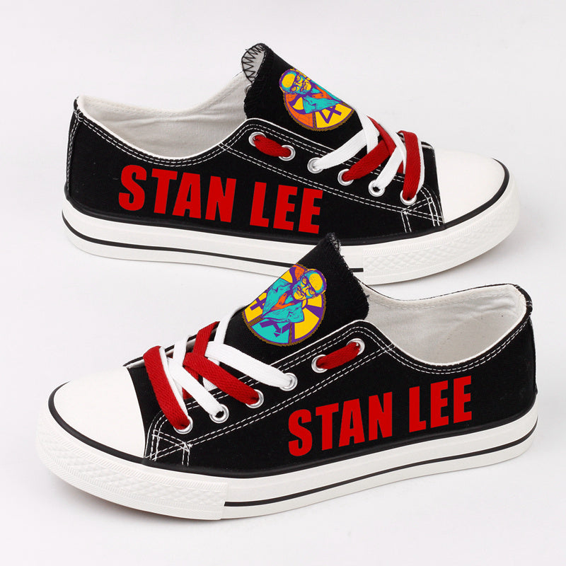 Stan Lee Low Top Canvas Sport Sneakers Shoes For Men Women Fans