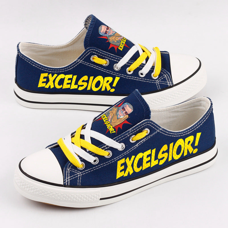 Stan Lee Low Top Canvas Sport Sneakers Shoes For Men Women Fans