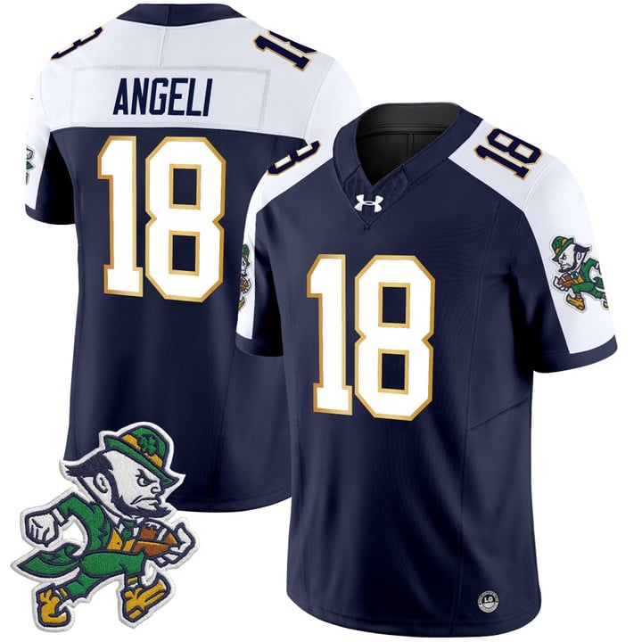 Steve Angeli Jersey #18 Notre Dame 2025 Gridiron Leprechaun Edition Alter