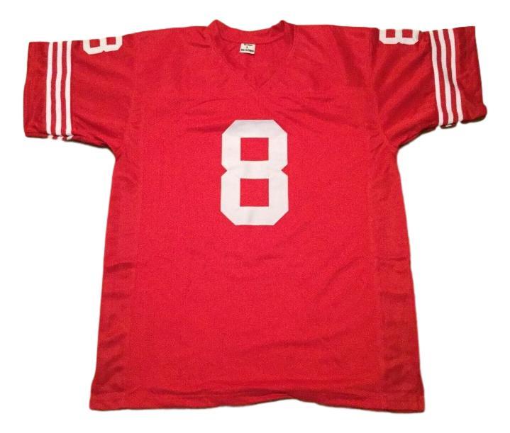 Steve Young CUSTOM STITCHED Unsigned Football Jersey Red