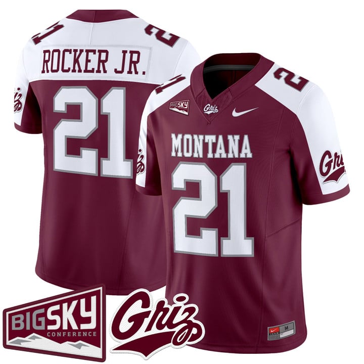 Stevie Rocker Jr Jersey #21 Montana Grizzlies 2025 Vapor Stitched Black Alter