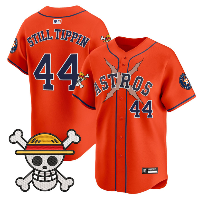 Still Tippin Jersey #44 Houston Astros One Piece 2025 Limited Stitched Orange