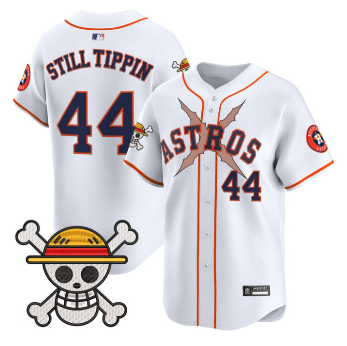 Still Tippin Jersey #44 Houston Astros One Piece 2025 Limited Stitched White
