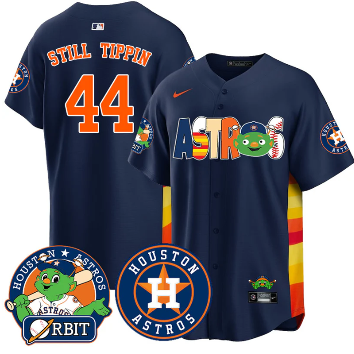 Still Tippin Jersey #44 Houston Astros Orbit Vapor Premier Limited Stitched Navy
