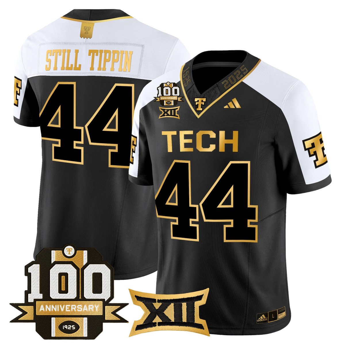 Still Tippin Jersey #44 Texas Tech 2025 100th Anniversary Stitched Alternate