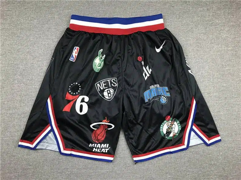 Supreme NBA Teams Logo Shorts Black - Basketball Shorts Store