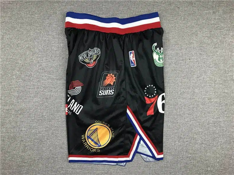 Supreme NBA Teams Logo Shorts Black - Basketball Shorts Store