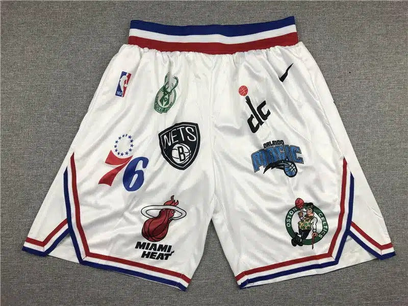 Supreme NBA Teams Logo Shorts White - Basketball Shorts Store
