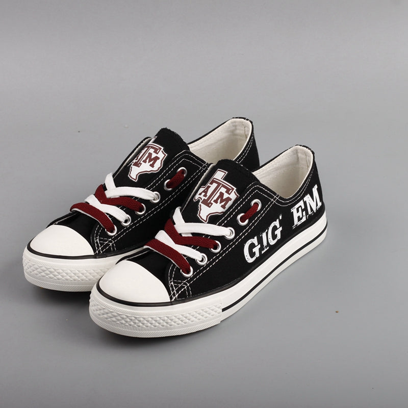 Texas A&M Aggies Limited Print NCAA College Students Low Top Canvas Shoes Sport Sneakers 1