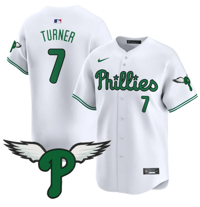 Trea Turner Jersey #7 Philadelphia Phillies 2025 Vapor Premier Limited Stitched White