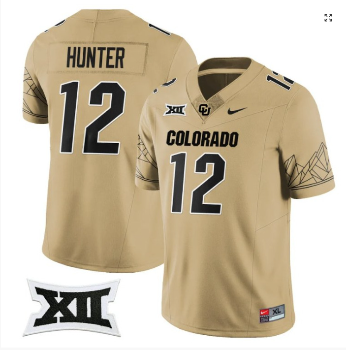 Travis Hunter Jersey #12 Colorado Buffaloes College Football Brown Home