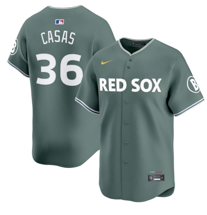 Triston Casas Jersey #36 Boston Red Sox 2025 City Connect Vapor Premier Limited Stitched Green