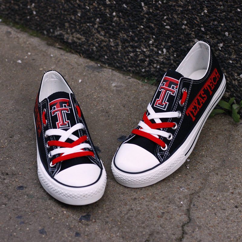 Texas Tech Red Raiders Limited Print NCAA College Students Low Top Canvas Shoes Sport Sneakers