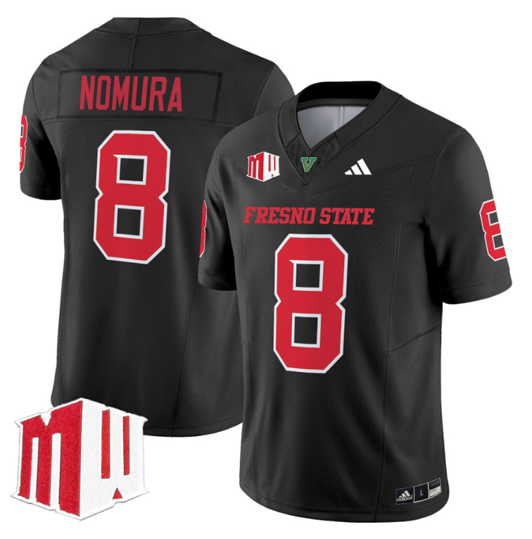 Tuasivi Nomura Jersey #8 Fresno State Bulldogs 2024 Stitched Black