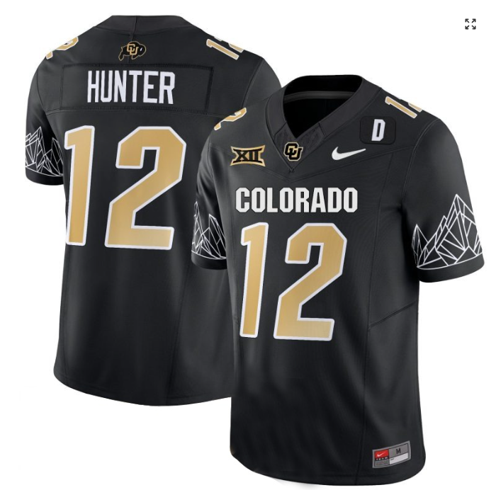 Travis Hunter Jersey #12 Colorado Buffaloes College Football Black Home