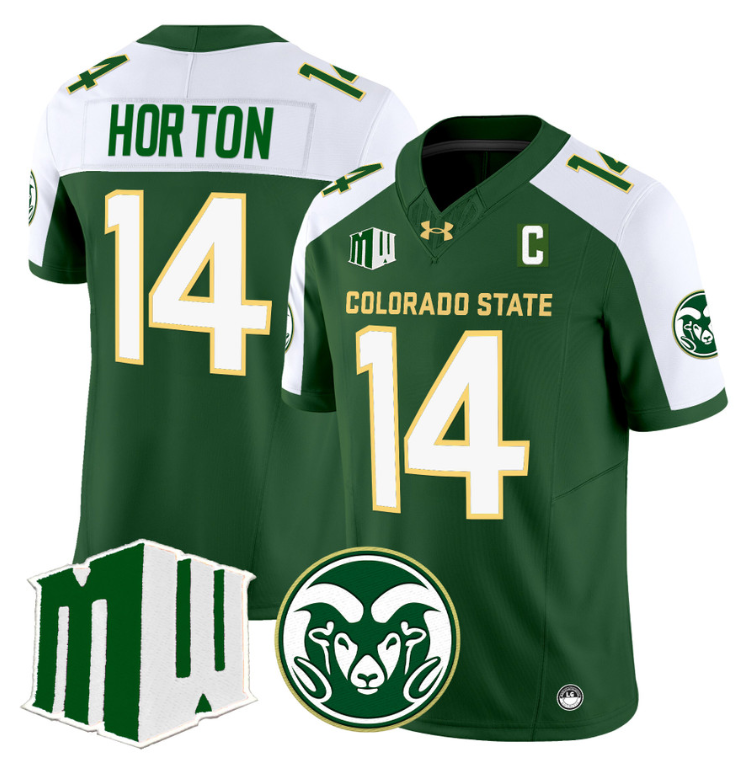 Tory Horton Jersey #14 Colorado State Rams 2024 Stitched Green Alternate