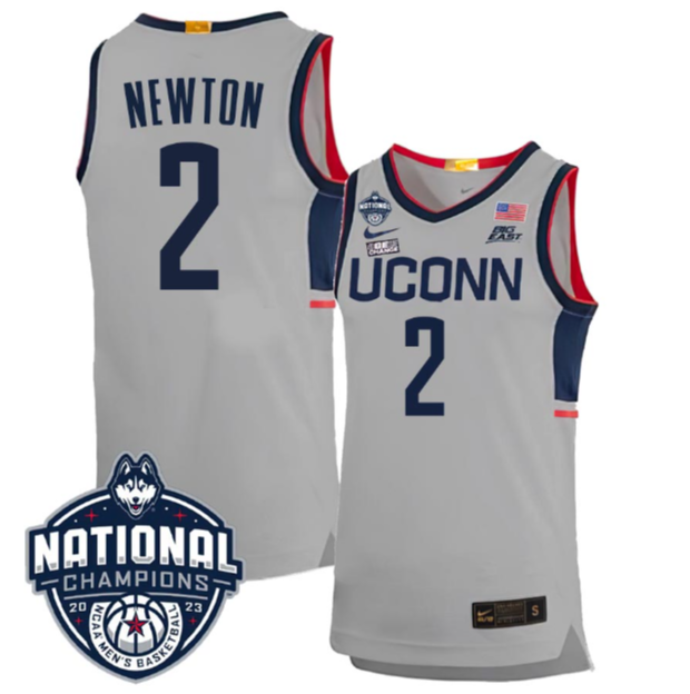 Tristen Newton Jersey #2 UConn Huskies 2023 National Champions College Basketball