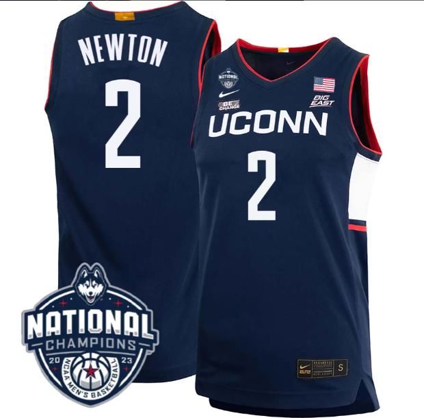 Tristen Newton Jersey #2 UConn Huskies 2023 National Champions College Basketball